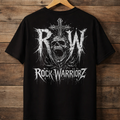 Rock Warriorz Black Tshirt Front and Back Logo