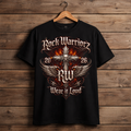Rock Warriorz Black T-shirt Front Logo