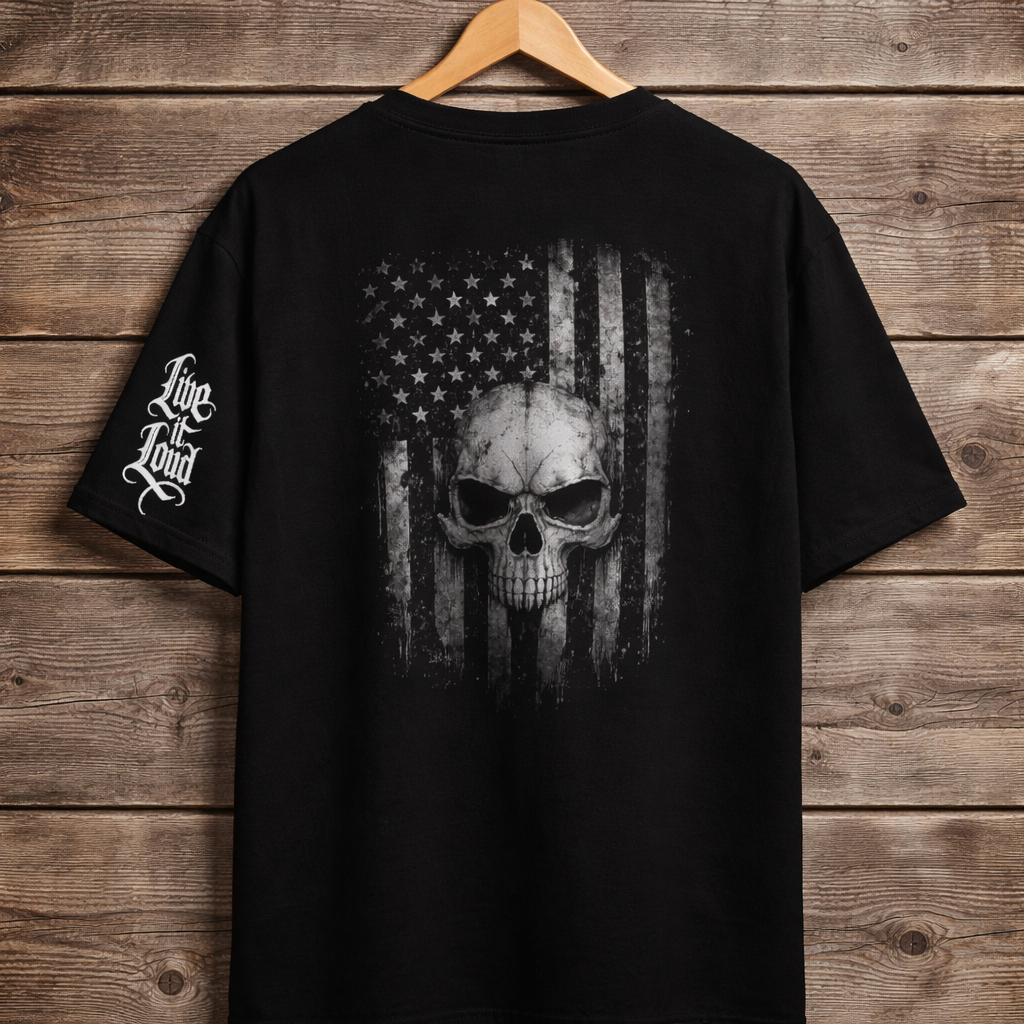 Rock Warriorz Black T-Shirt Front Back and Sleeve Logo