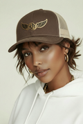 Rock Warriorz Trucker Hat Brown and Khaki