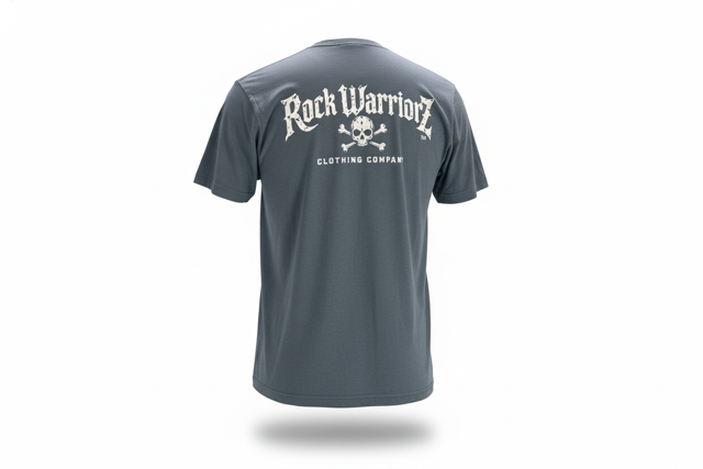 Rock Warriorz Front Back and Sleeve logo