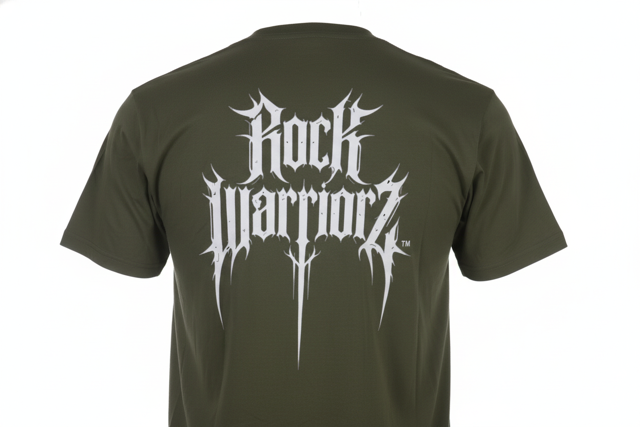 Rock Warriorz Cactus Color T-Shirt Front Back and Sleeve Logo