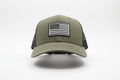 Rock Warriorz Hat Leather White and Black Patch Flag Logo