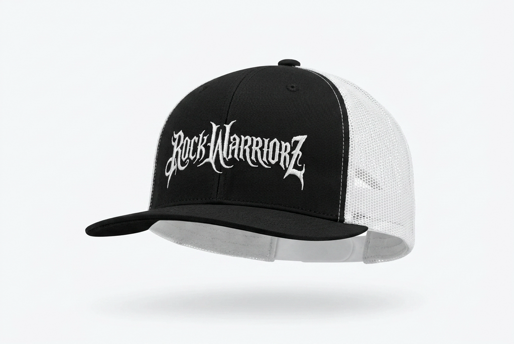 Rock Warriorz Black and White Embroiderd Hat