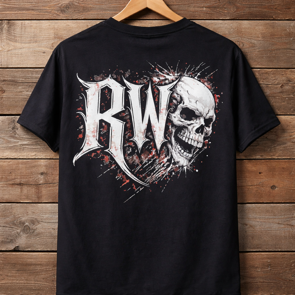 Rock Warriorz Front and Back logo Black T-Shirt