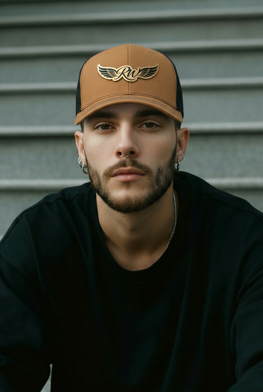 Rock Warriorz Trucker Hat Carmel and Black