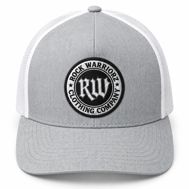 Rock Warriorz Round Leather RW Patch Trucker Hat