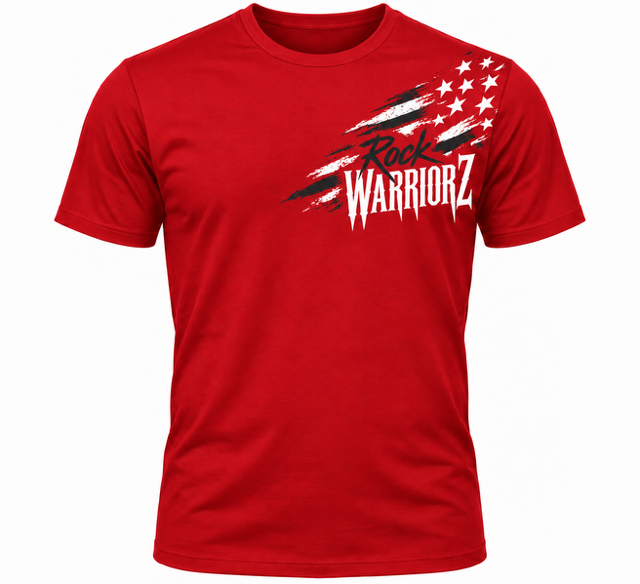 Rock Warriorz Shoulder to Left Chest Flag Logo