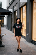 Rock Warriorz Black T-shirt Front and back logo