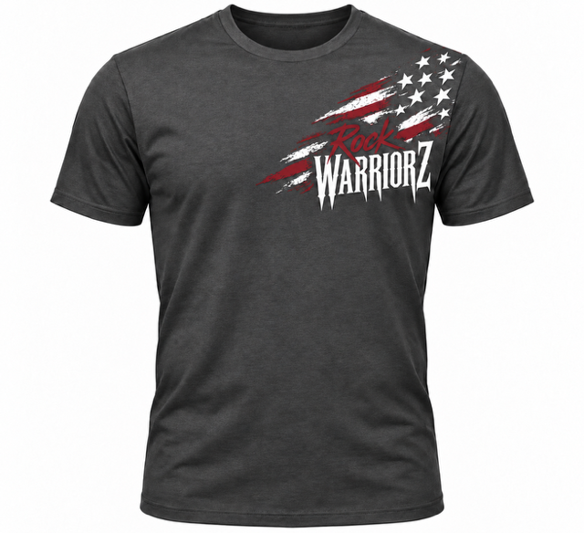 Rock Warriorz Shoulder to Left Chest Flag Logo