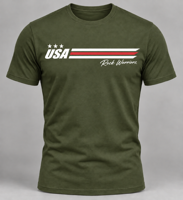 Rock Warriorz USA Racing Stripe T-Shirt