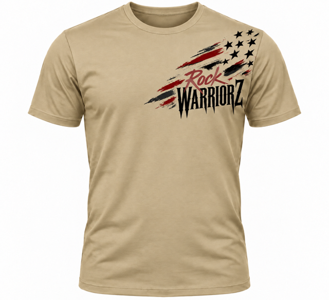 Rock Warriorz Shoulder to Left Chest Flag Logo