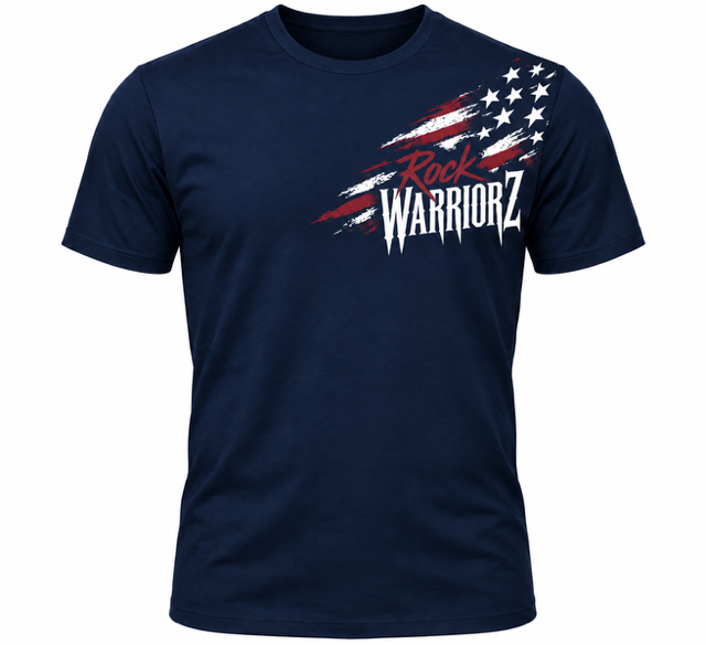 Rock Warriorz Shoulder to Left Chest Flag Logo