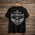 Rock Warriorz Black T-shirt Front Logo