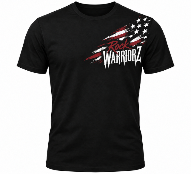 Rock Warriorz Shoulder to Left Chest Flag Logo